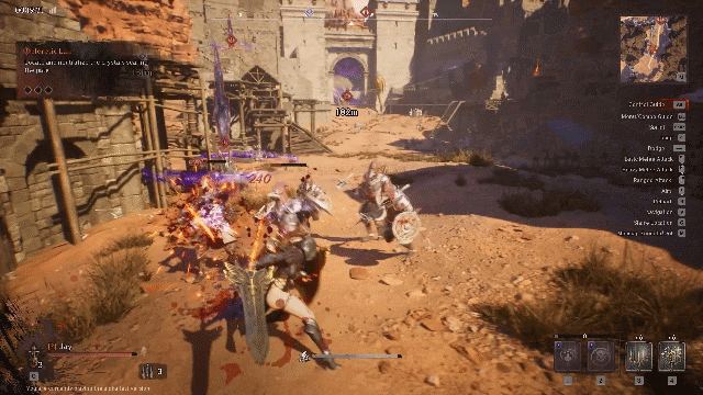An EVILBANE squad facing a winged boss together