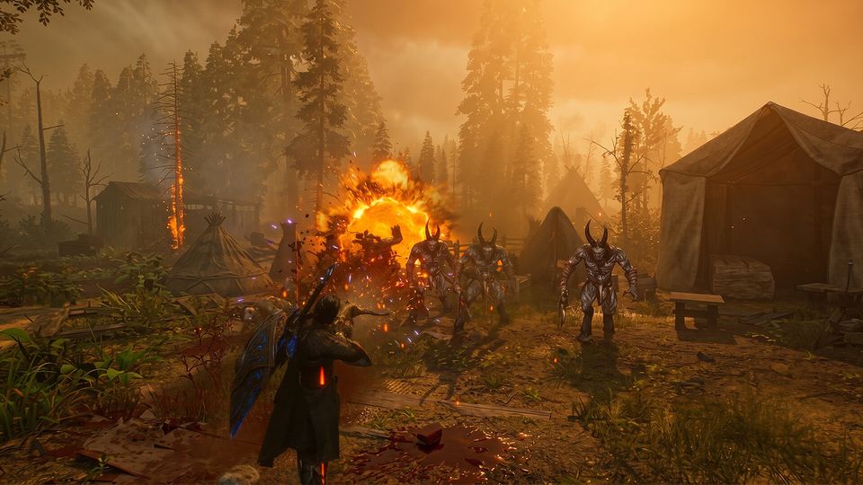 EVILBANE armoury camp at dusk